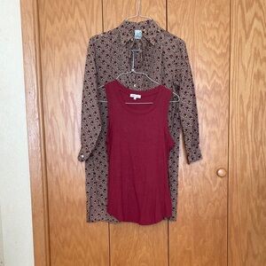 Sold as a set. Blotches on dress were there when purchased “Bohemian”, I guess!